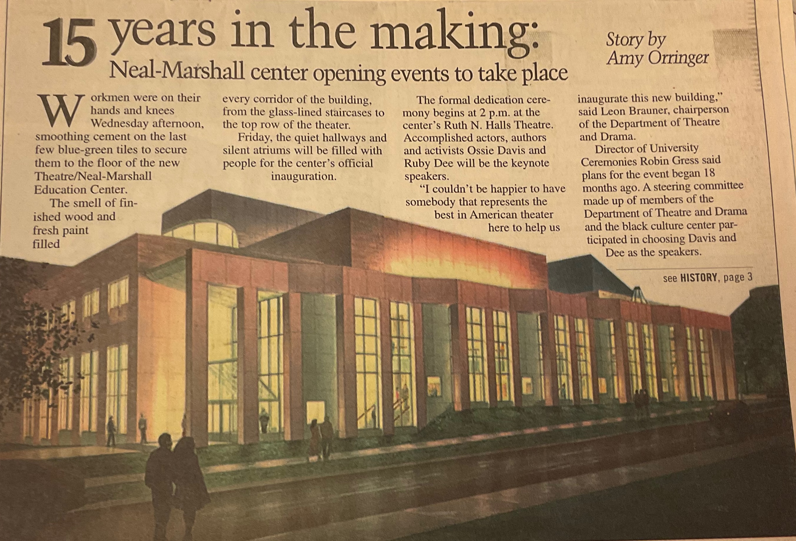 15 Years in the Making: Neal-Marshall Center Opening Events to take Place